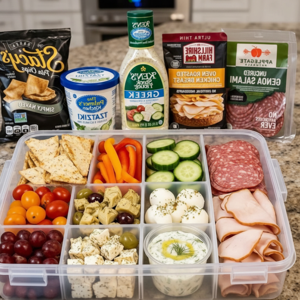 Healthy Mediterranean Bento Box (Easy High-Protein Lunch Prep)