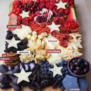 Patriotic Beef Grazing Board: Red, White & Blue Appetizer