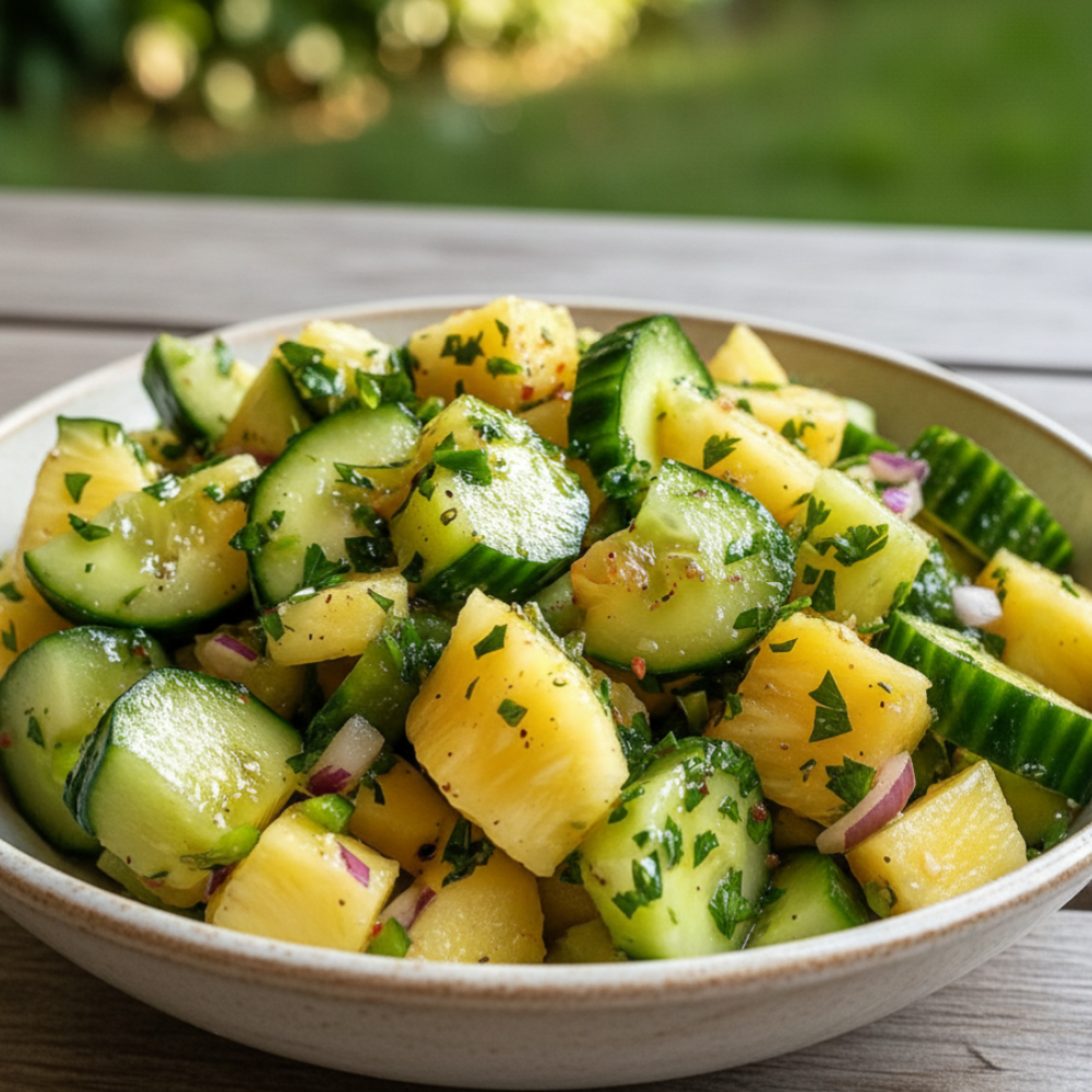 Easy Pineapple Cucumber Salad Recipe (Quick Summer Side)