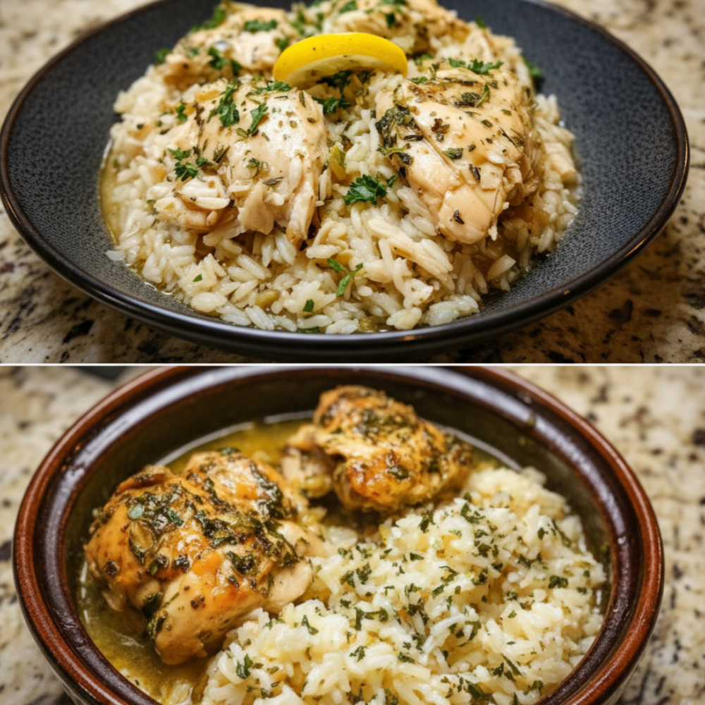 Slow Cooker Lemon Herb Chicken and Rice: Easy Healthy Recipe