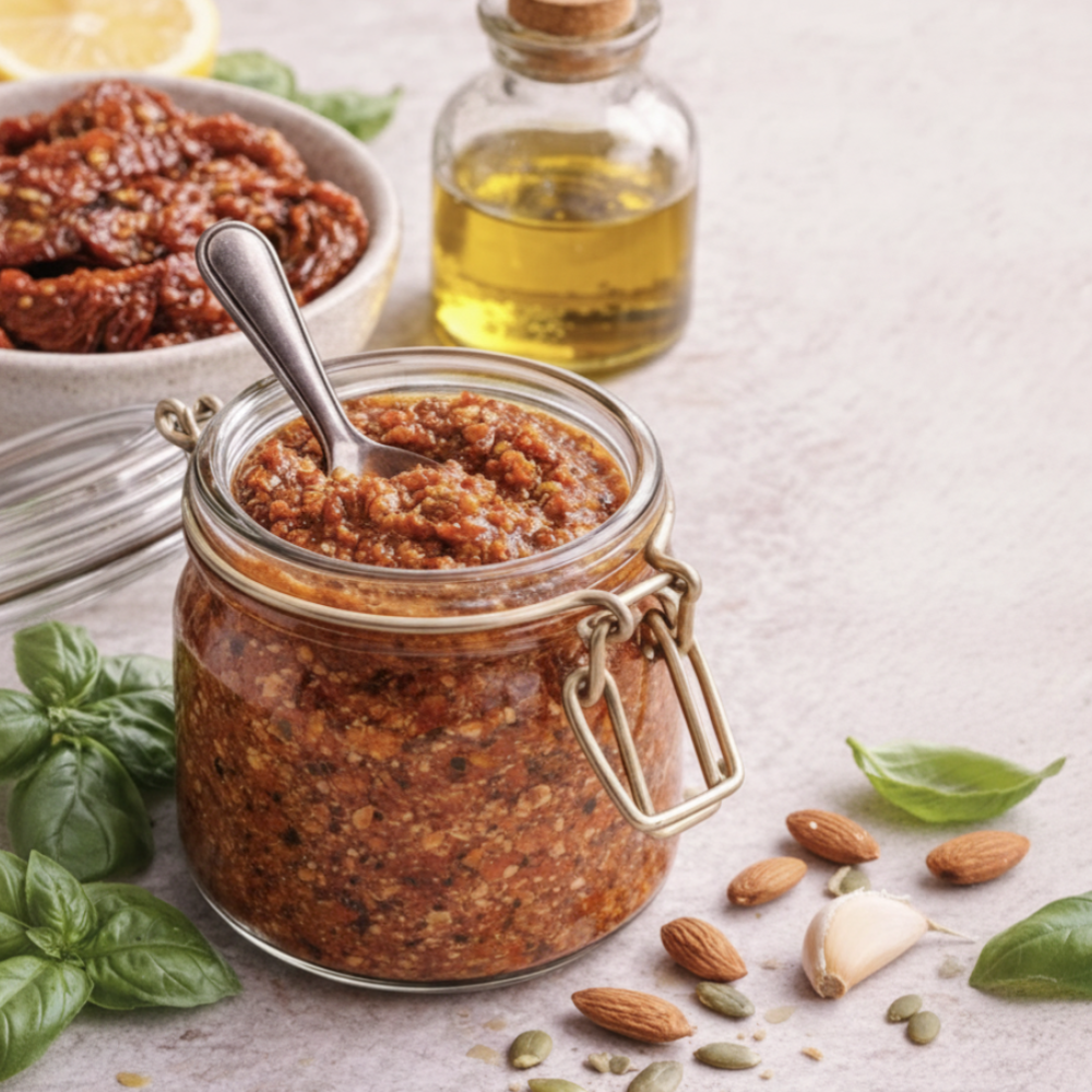 Easy Sun-Dried Tomato Pesto: A Rich & Savory Red Sauce