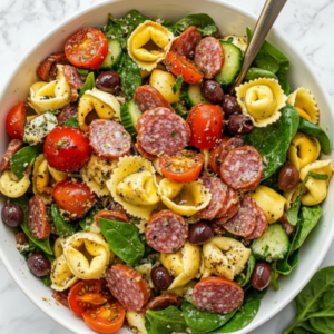 Italian Beef Salami Tortellini Pasta Salad Recipe