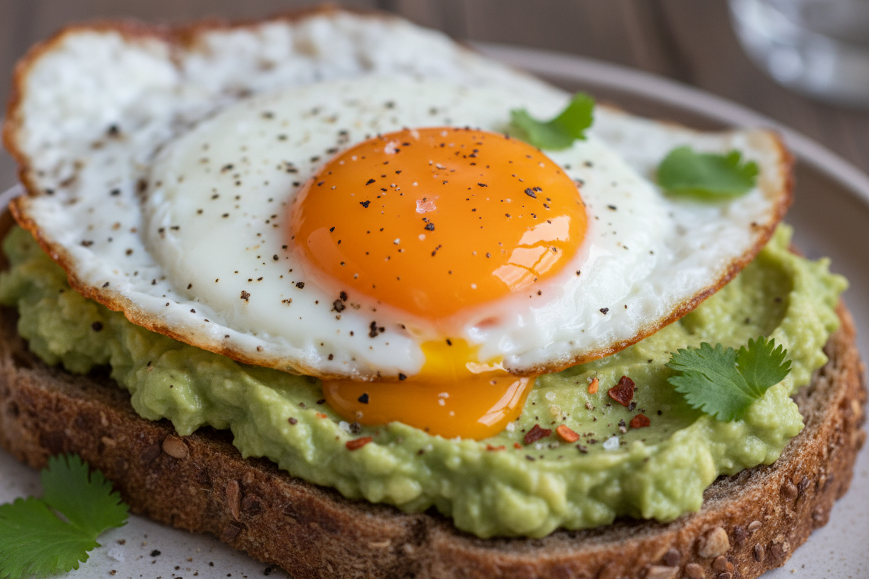 Avocado Toast with Egg & Detox Drink preparation step 2