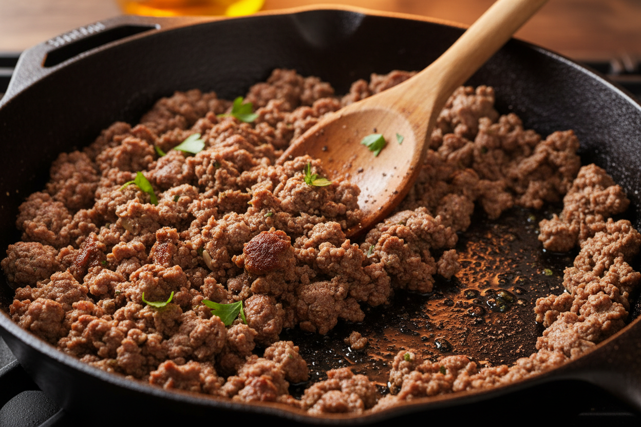 Beef Biscuits and Gravy preparation step 2