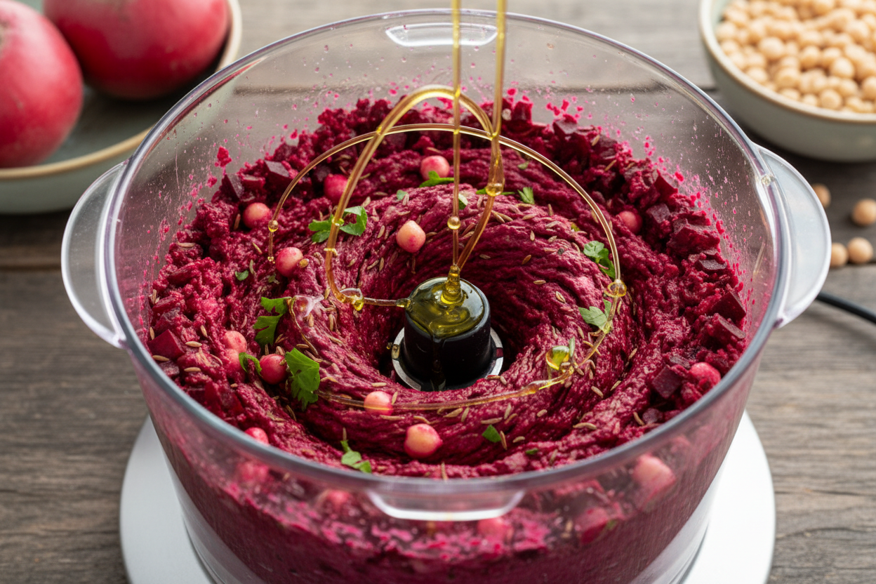 Beet Hummus Recipe preparation step 1