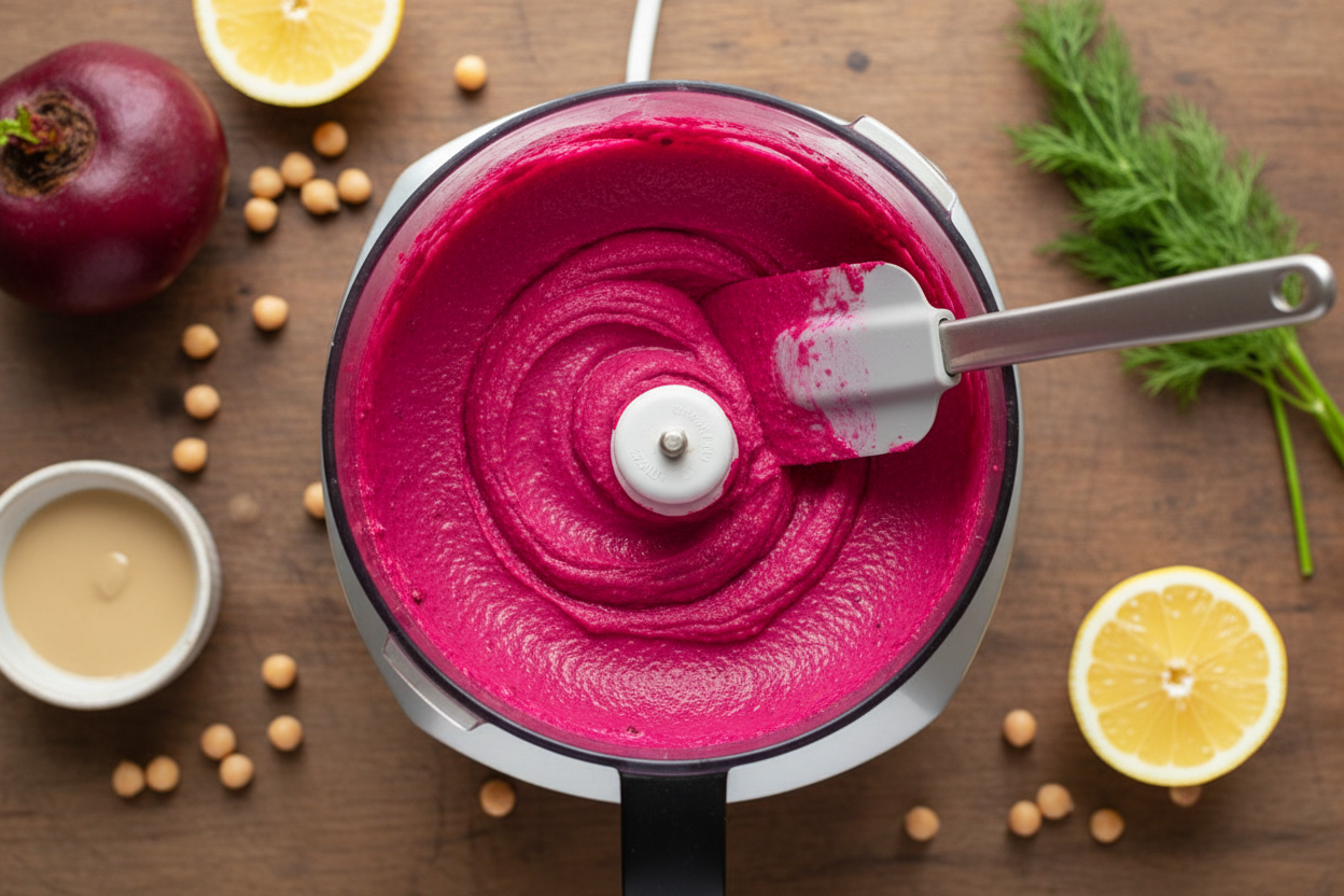 Beet Hummus Recipe preparation step 2