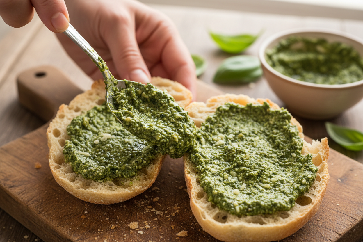 Chicken Pesto Sandwich preparation step 1