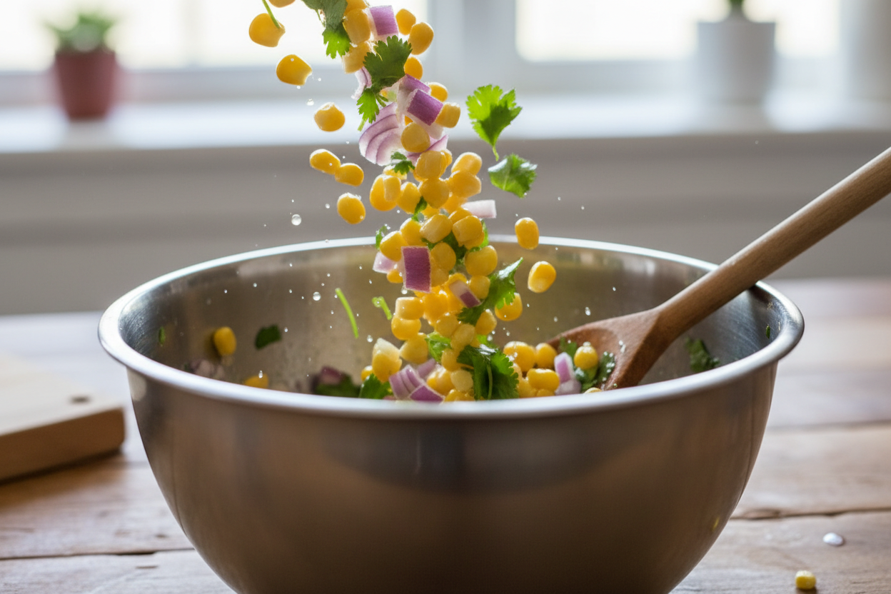 Chipotle Corn Salsa preparation step 1