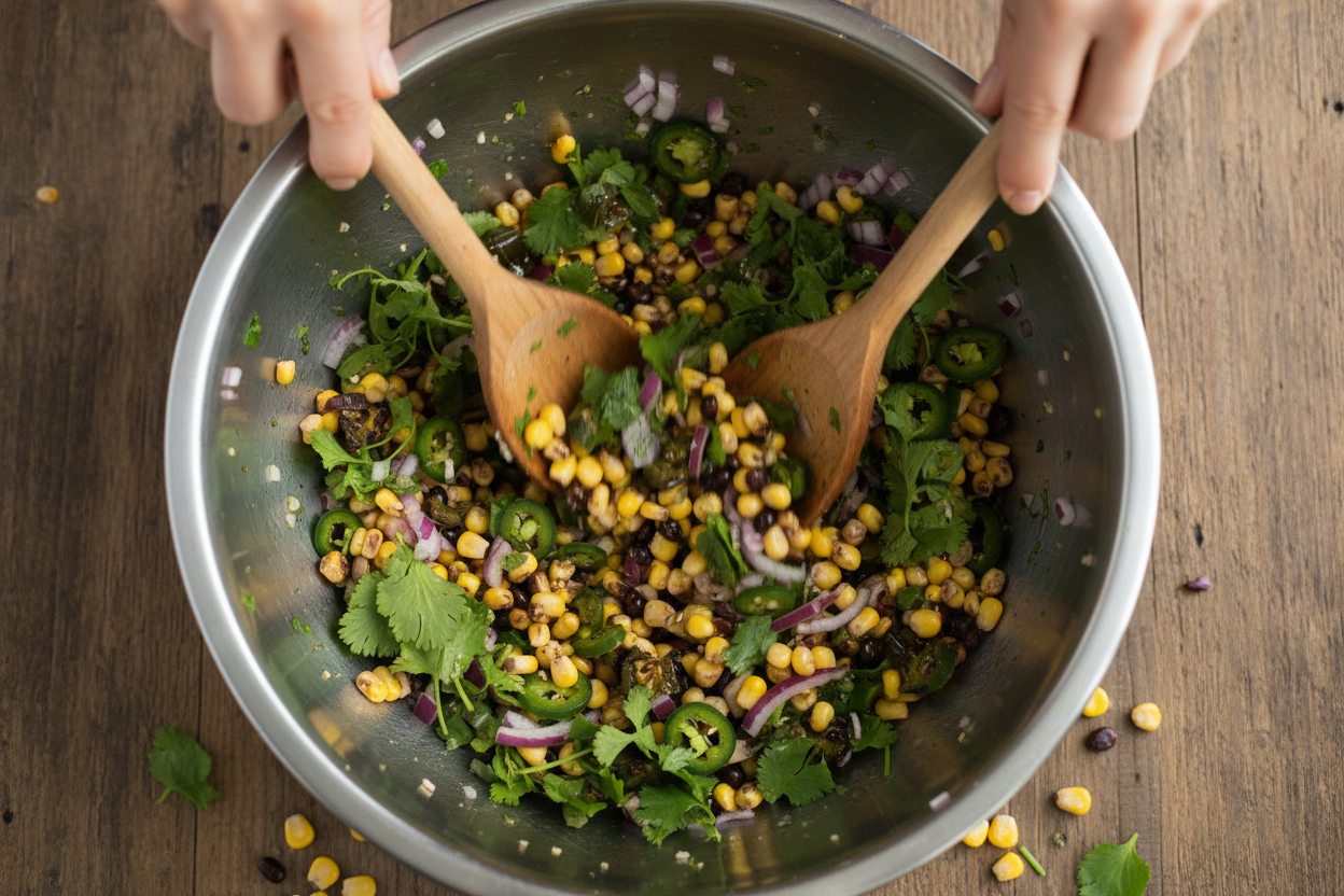 Copycat Chipotle Chili Corn Salsa preparation step 1