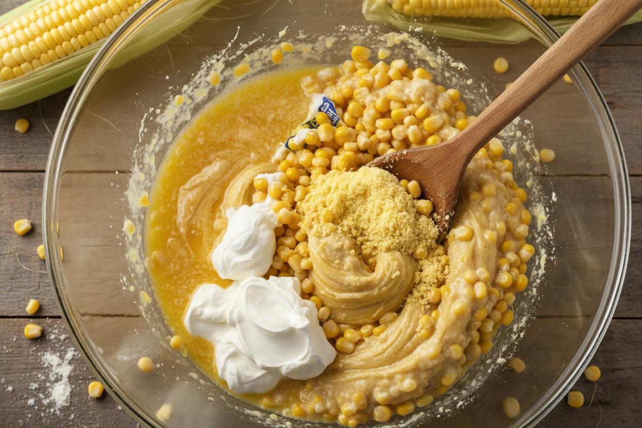 Creamed Corn Casserole preparation step 2
