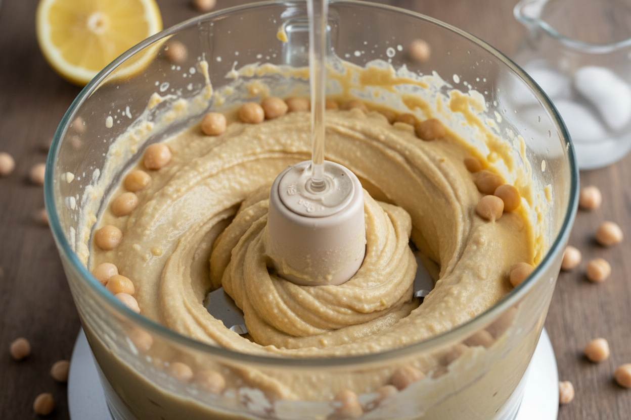 Creamy Easy Hummus preparation step 2