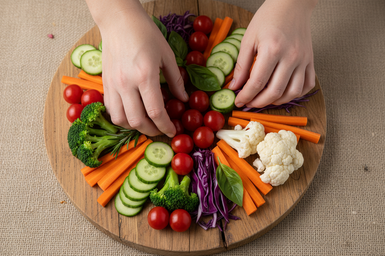 Crudités Platter preparation step 1