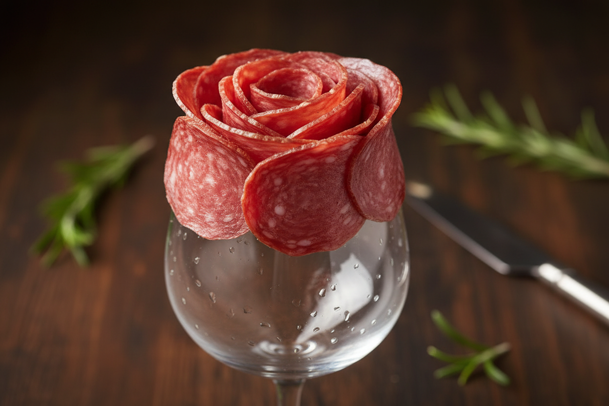 Floral Charcuterie Board preparation step 1