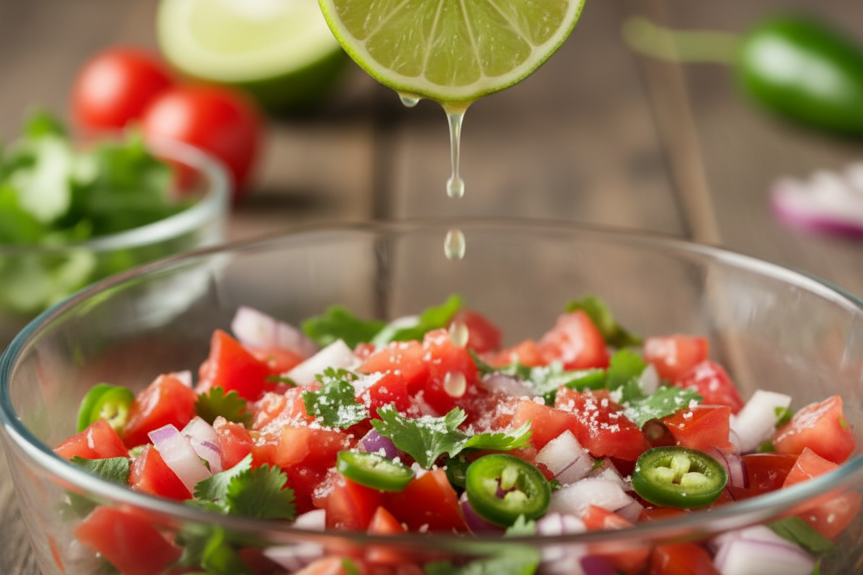 Fresh Salsa with Cilantro and Lime preparation step 2