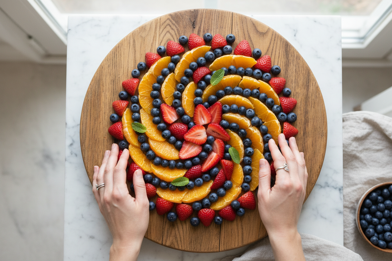 Fruits Platter preparation step 2