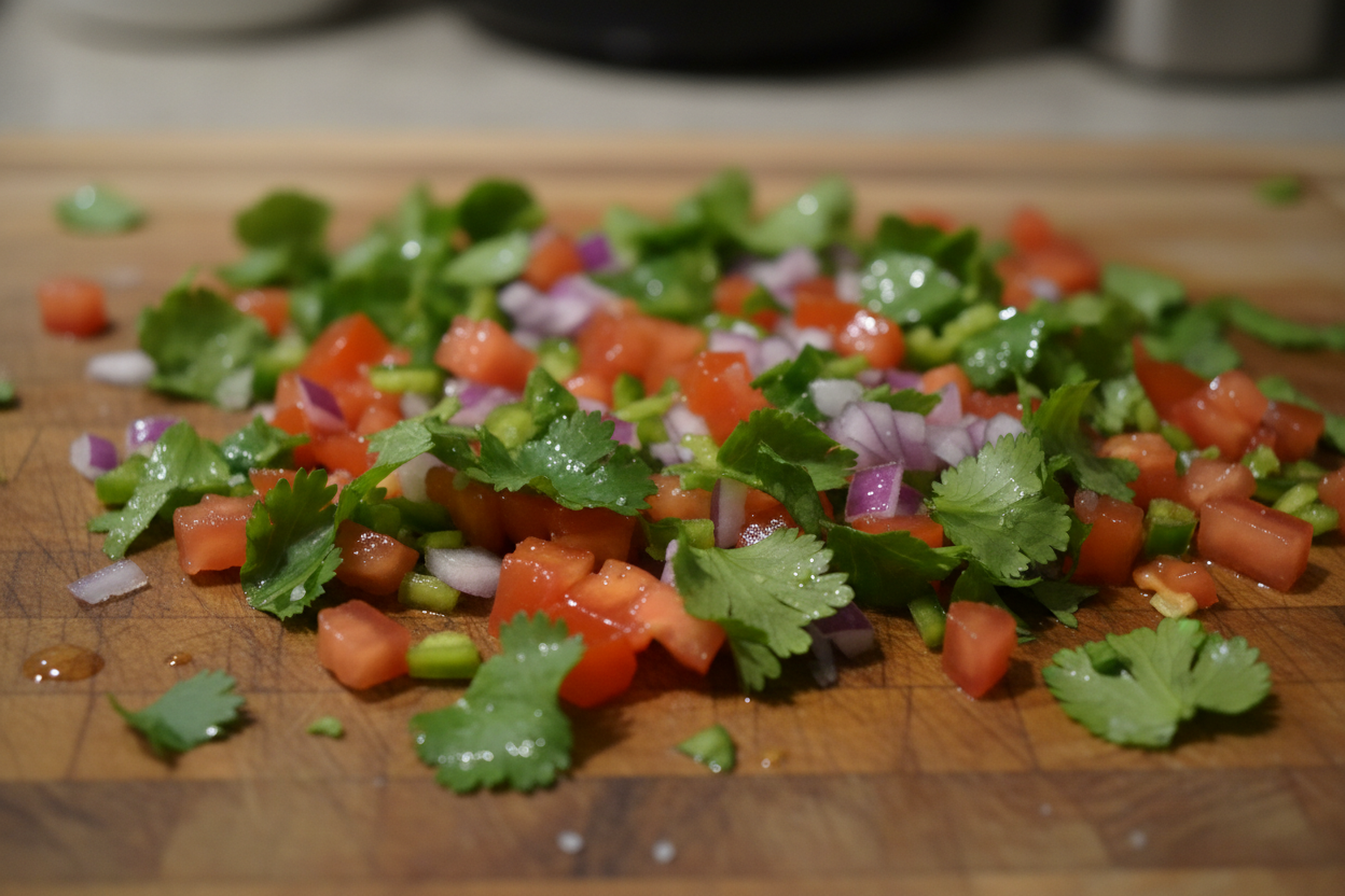 Homemade Salsa Recipe with Fresh Tomatoes preparation step 2