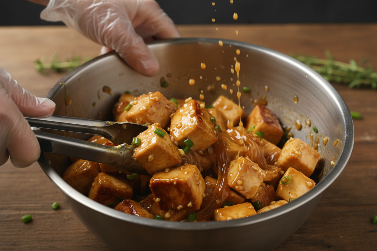 Honey Garlic Chicken Skewers preparation step 1
