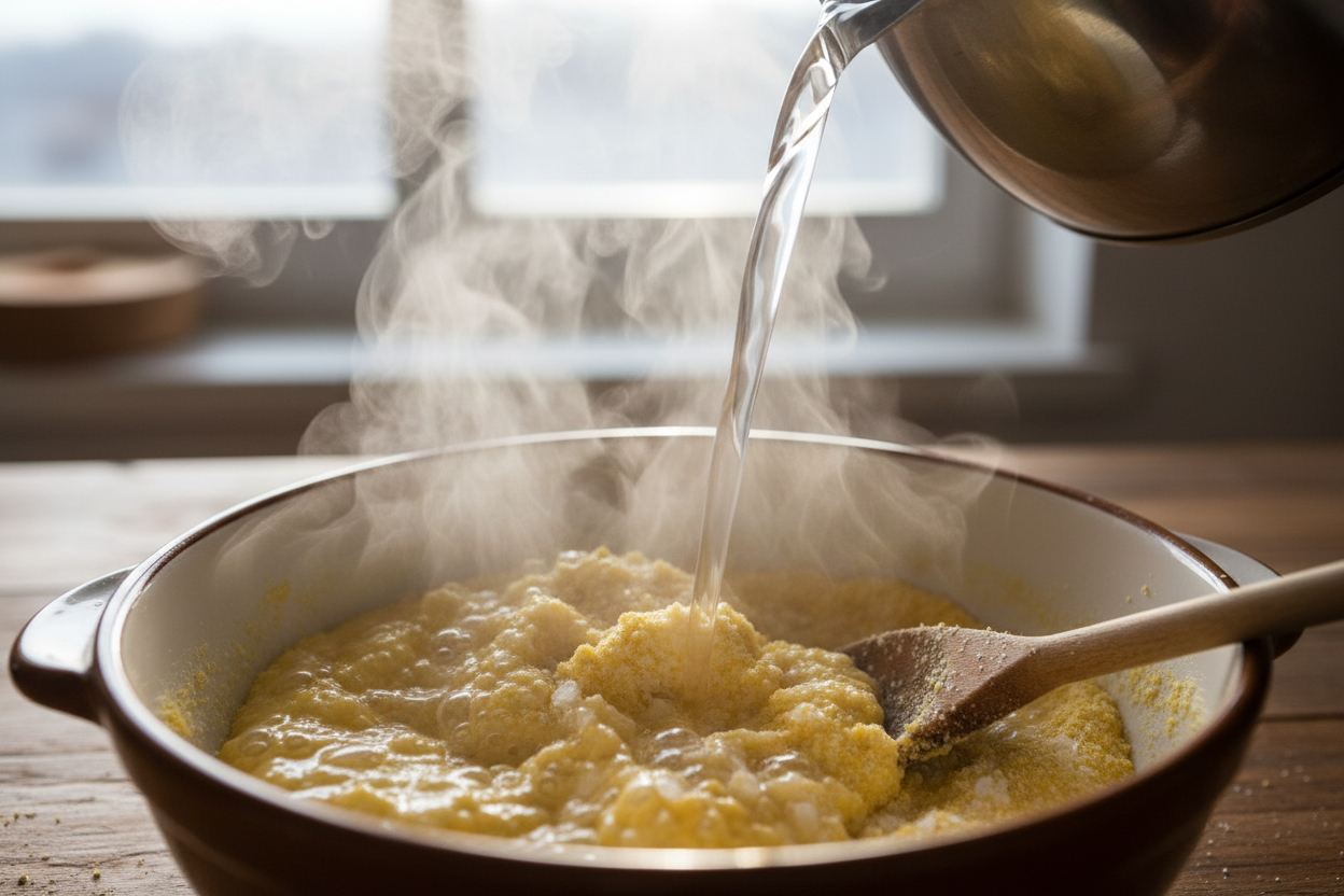 How To Make Hot Water Cornbread On The Stove preparation step 1