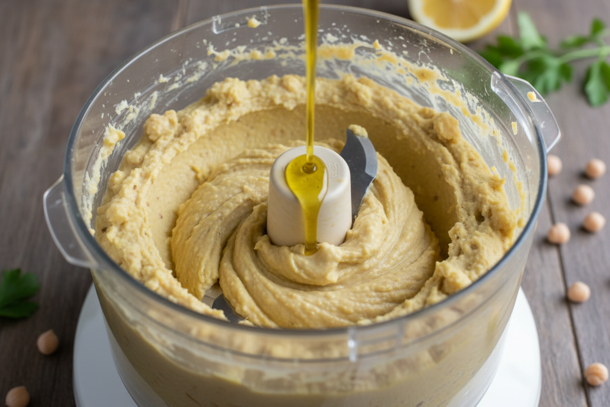 Hummus Without Tahini preparation step 2