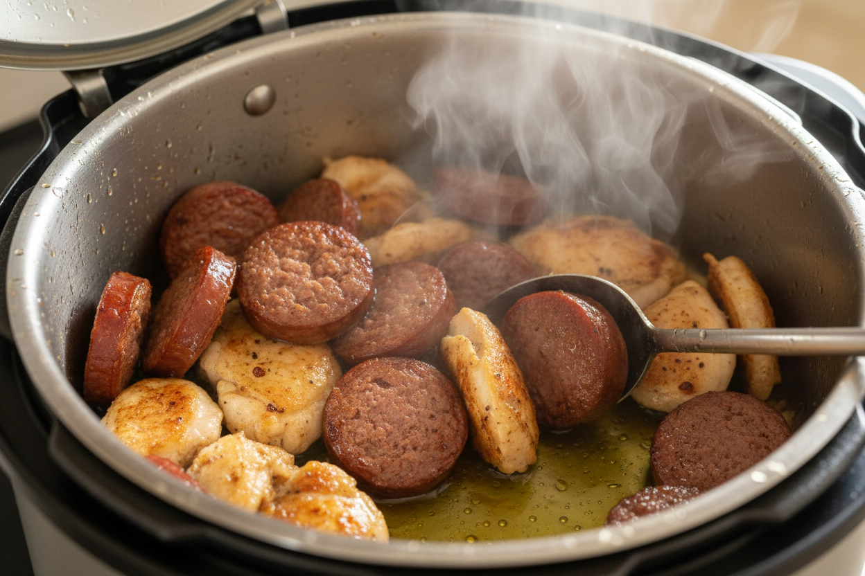 Instant Pot Jambalaya preparation step 1