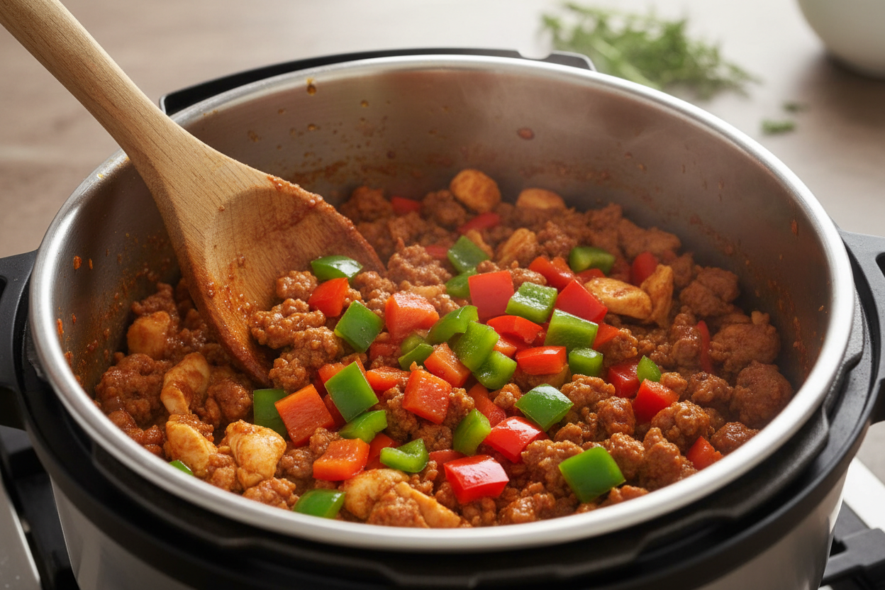 Instant Pot Jambalaya preparation step 2