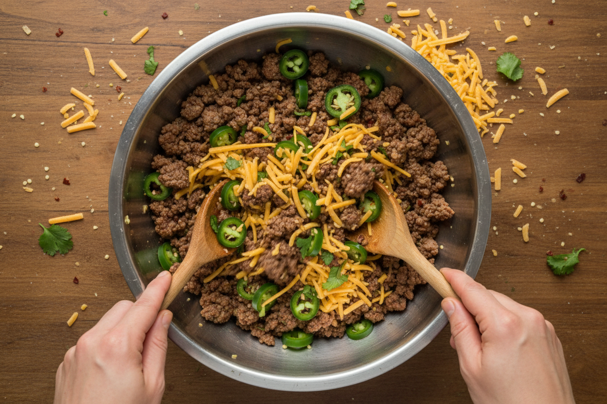 Keto Jalapeno Popper Casserole preparation step 2