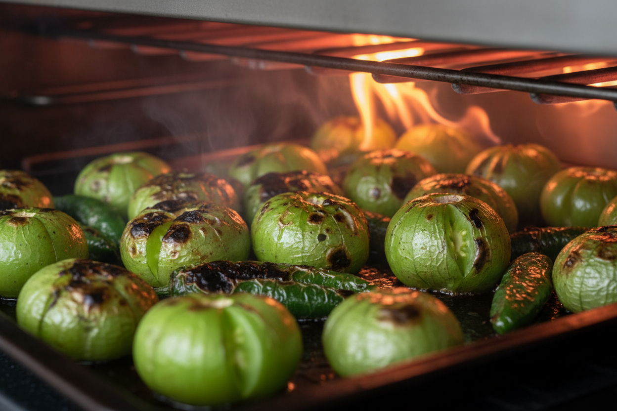 Mexican Tomatillo Salsa Verde preparation step 1