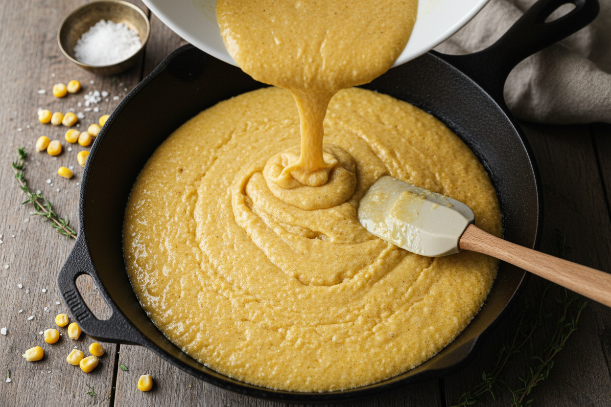 Must Try Honey Sourdough Cornbread preparation step 2