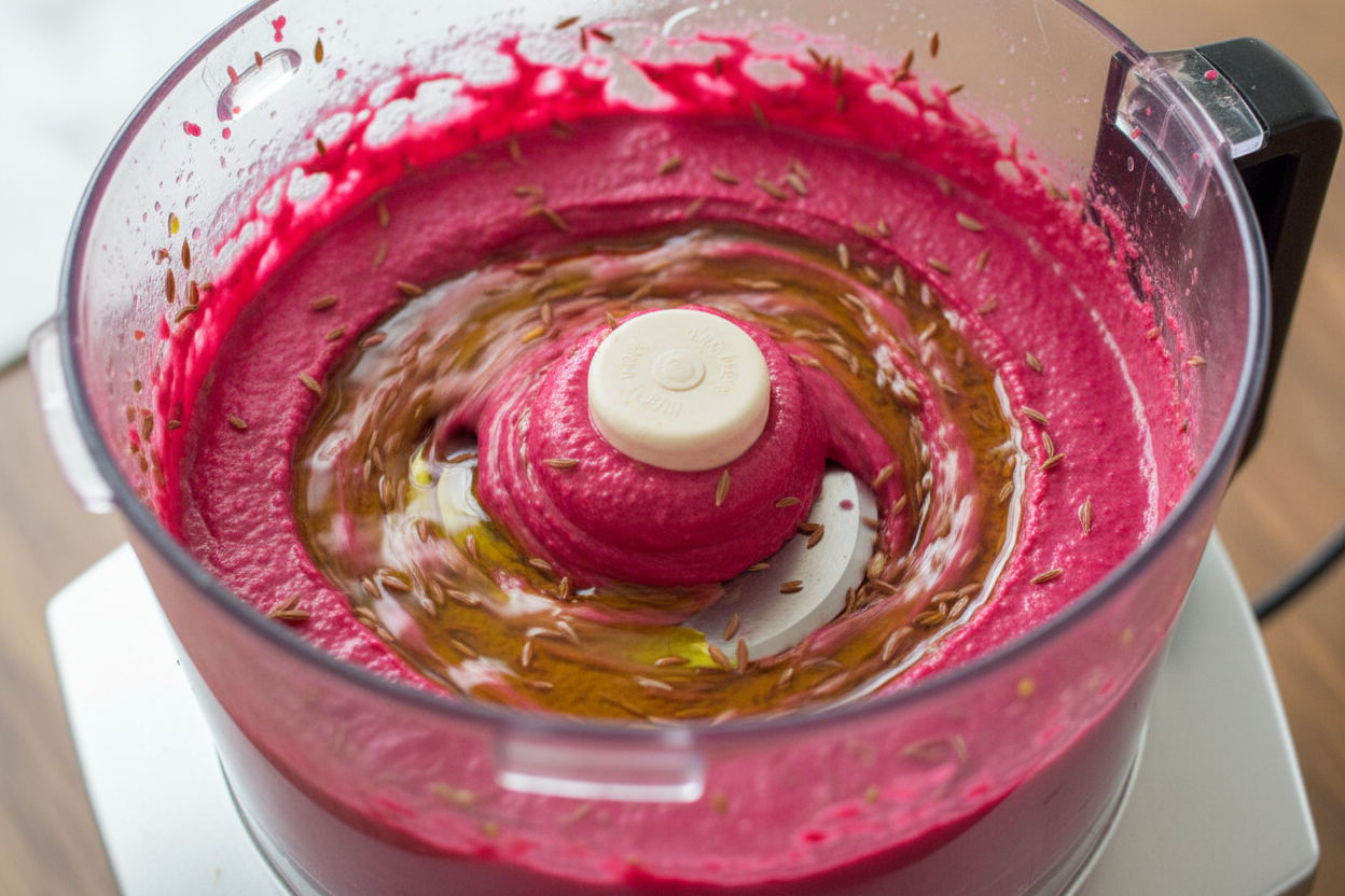 Quick Beetroot Hummus Recipe preparation step 2