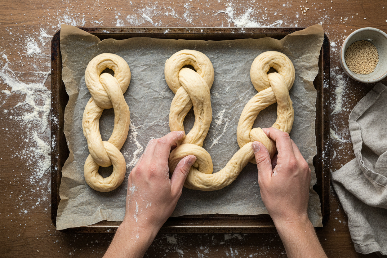 Quick Sourdough Garlic Knots Recipe preparation step 2