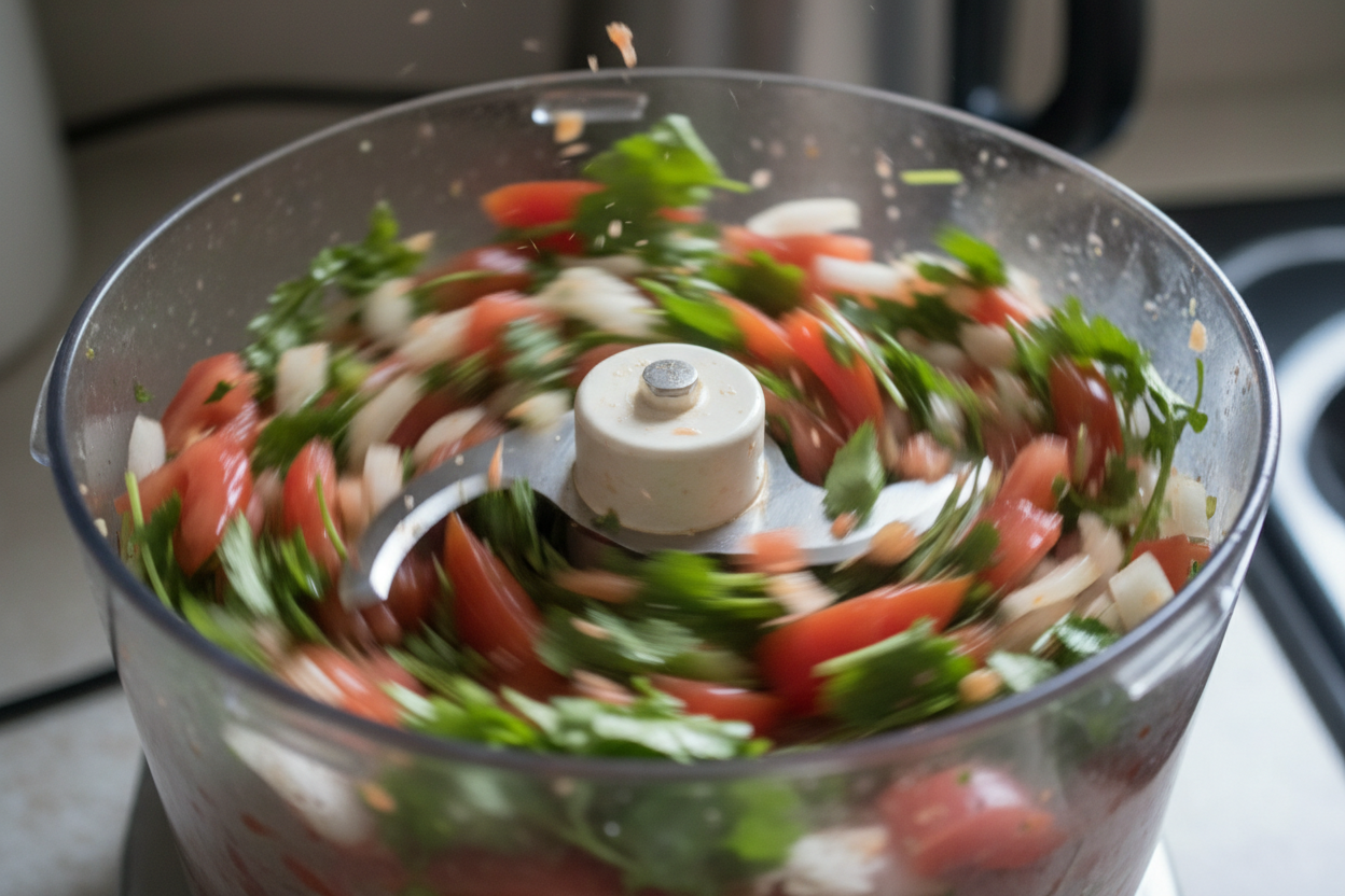 Simple Summer Salsa - Restaurant Style Salsa preparation step 2