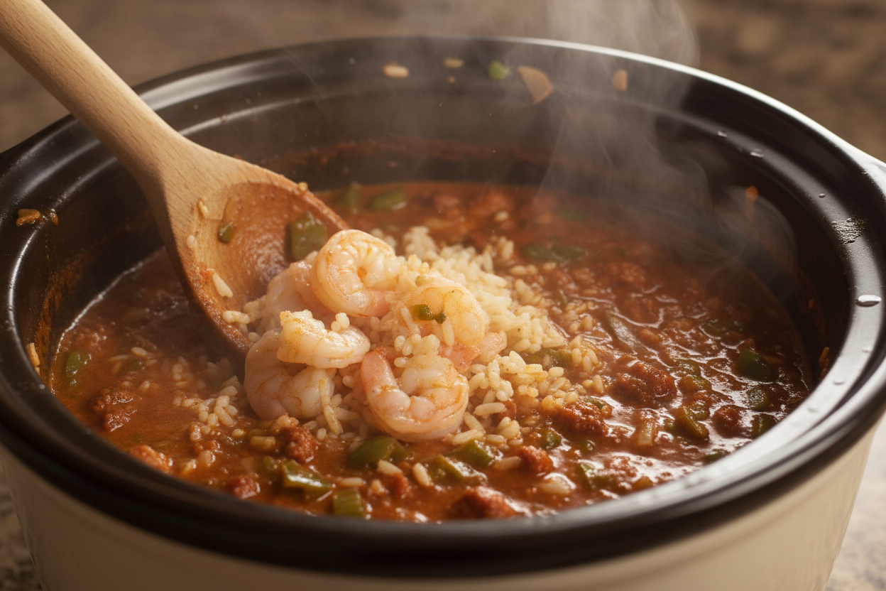 Spicy and Flavorful Slow Cooker Jambalaya preparation step 2
