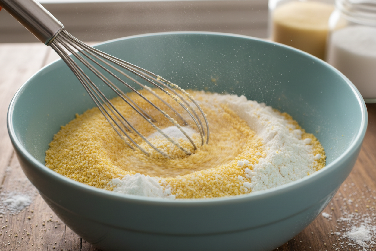 Sweet Cornbread Muffins preparation step 1