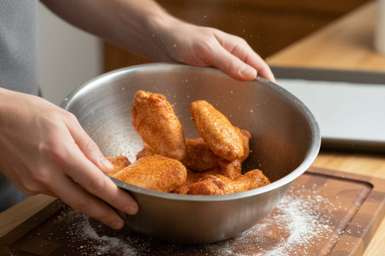 Sweet Honey Garlic Chicken Wings preparation step 1