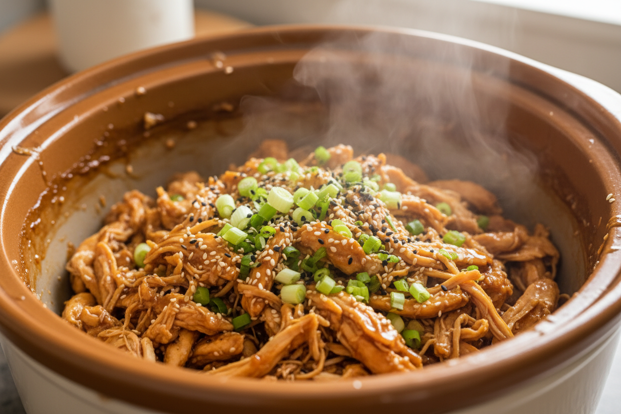 Sweet & Sticky Slow Cooker Honey Garlic Chicken preparation step 2