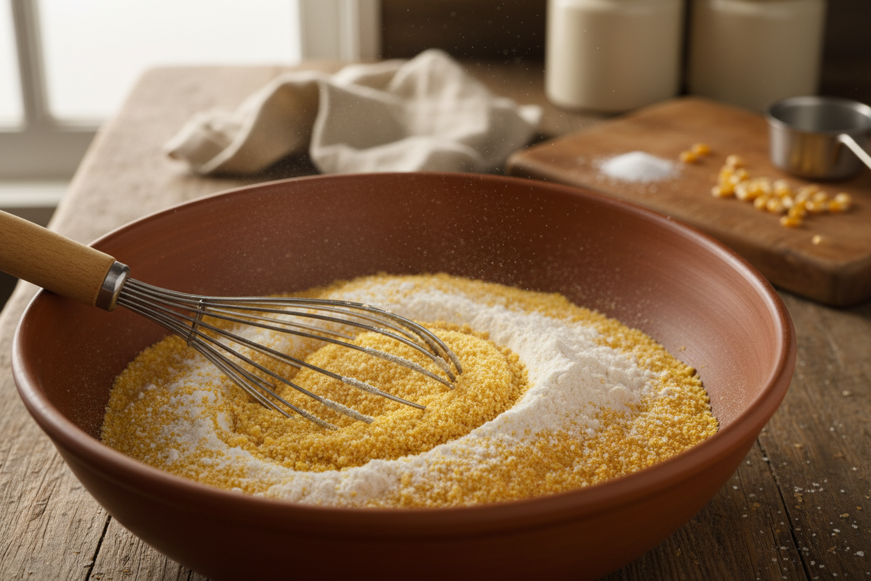 Sweet and Moist Honey Cornbread preparation step 1