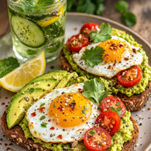 Healthy Avocado Toast & Morning Cleanse Drink for Weight Loss
