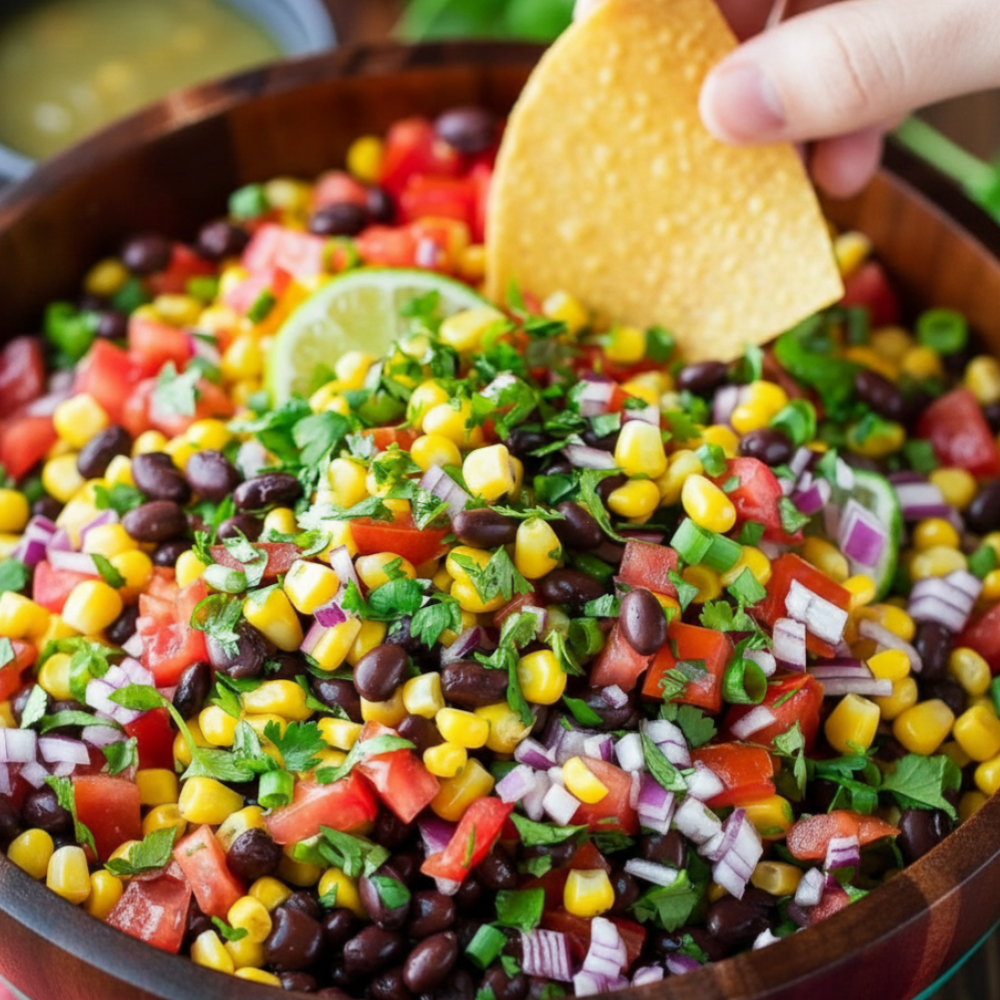 Healthy Corn and Bean Dip: Quick & Fresh Appetizer Recipe
