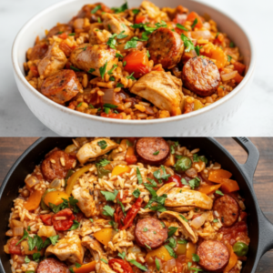 Authentic Southern Poultry and Beef Sausage Jambalaya Recipe