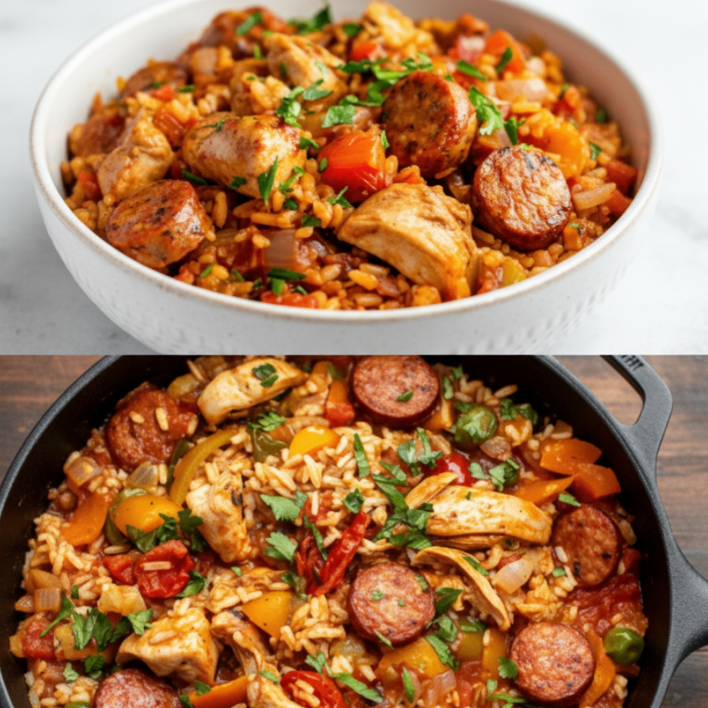 Authentic Southern Poultry and Beef Sausage Jambalaya Recipe
