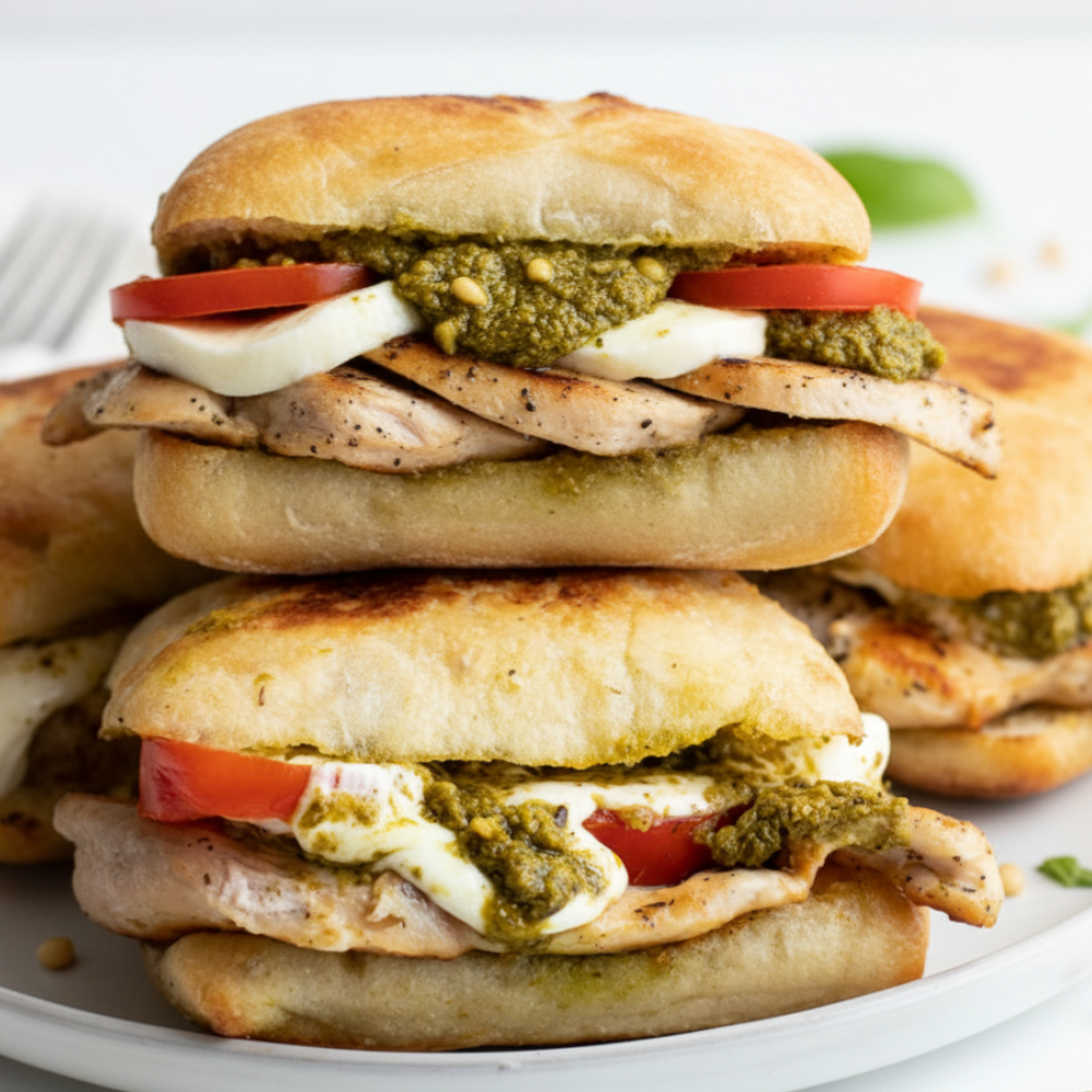 Grilled Chicken Pesto Sandwich Recipe (Cafe Style)