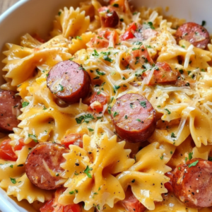 Creamy Farfalle Beef Sausage Pasta: Easy Weeknight Recipe