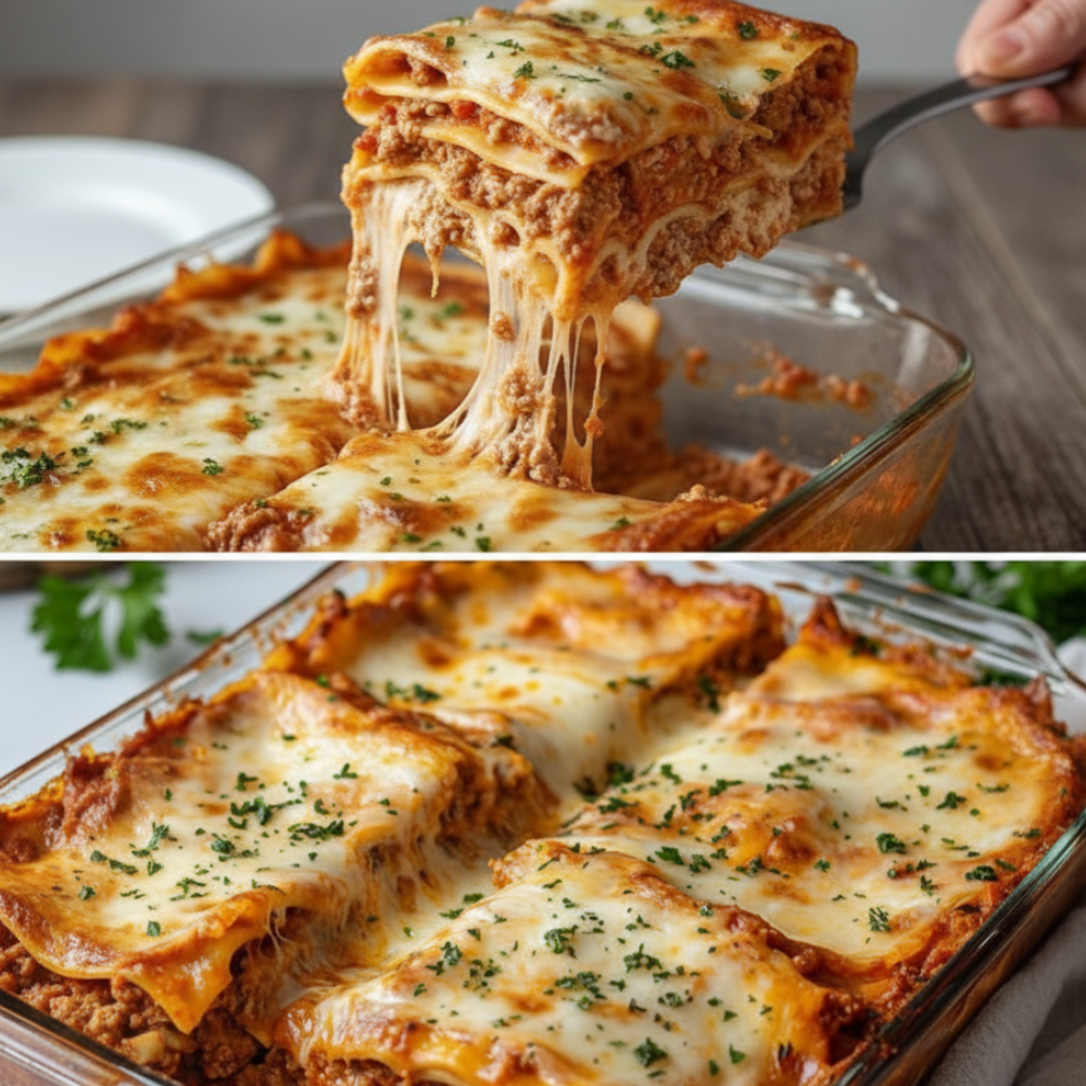 Classic Homemade Beef Lasagna with Ricotta Cheese