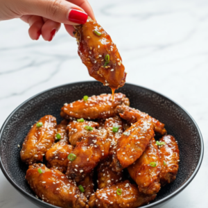 Crispy Sweet Garlic Glazed Wings (Baked or Air Fried)