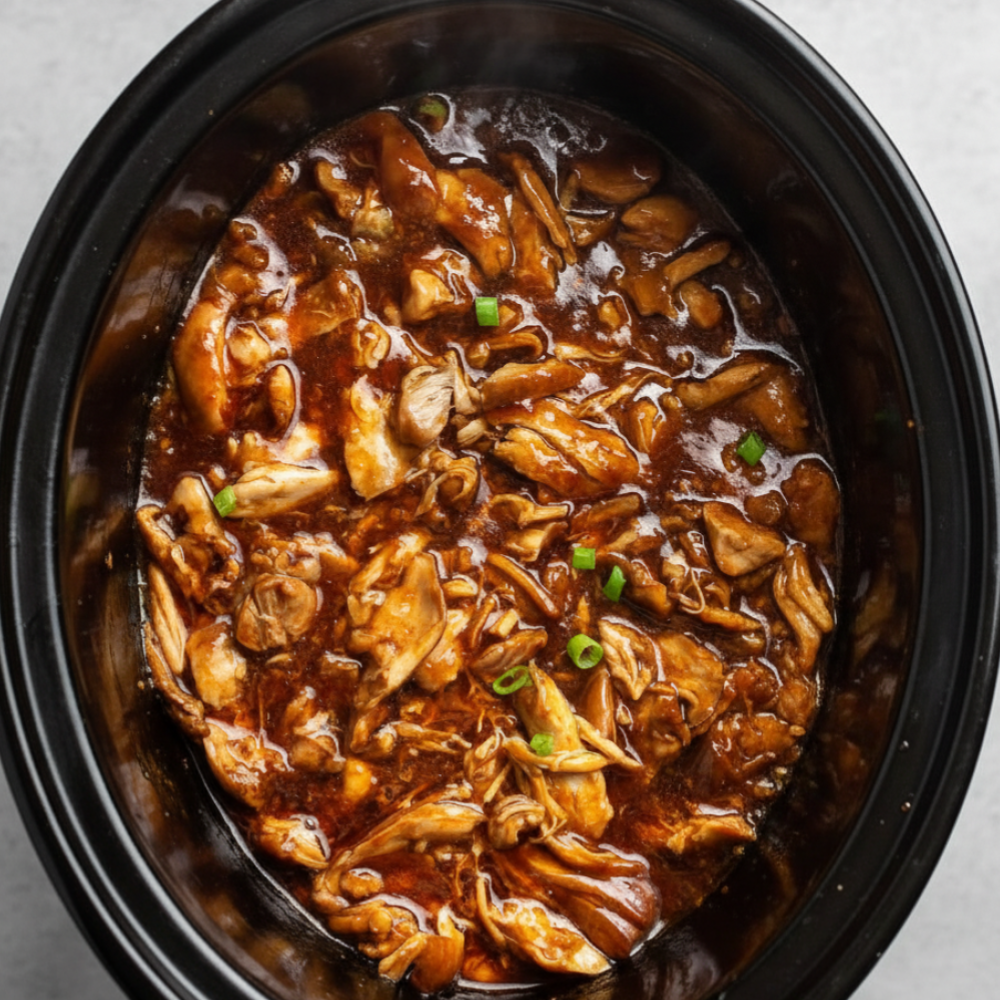Easy Honey Garlic Slow Cooker Chicken Thighs Recipe