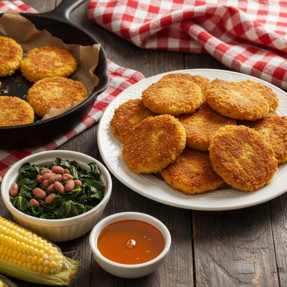 Crispy Southern Fried Cornmeal Patties Recipe