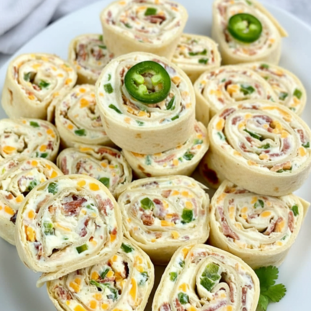 Jalapeno Popper Pinwheels with Beef and Cheese