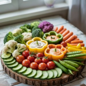 Stunning Rainbow Veggie Tray: Fresh Party Appetizer
