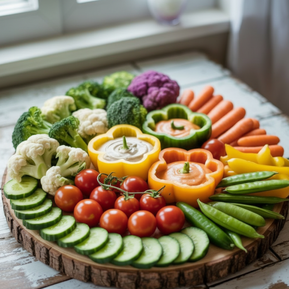 Stunning Rainbow Veggie Tray: Fresh Party Appetizer